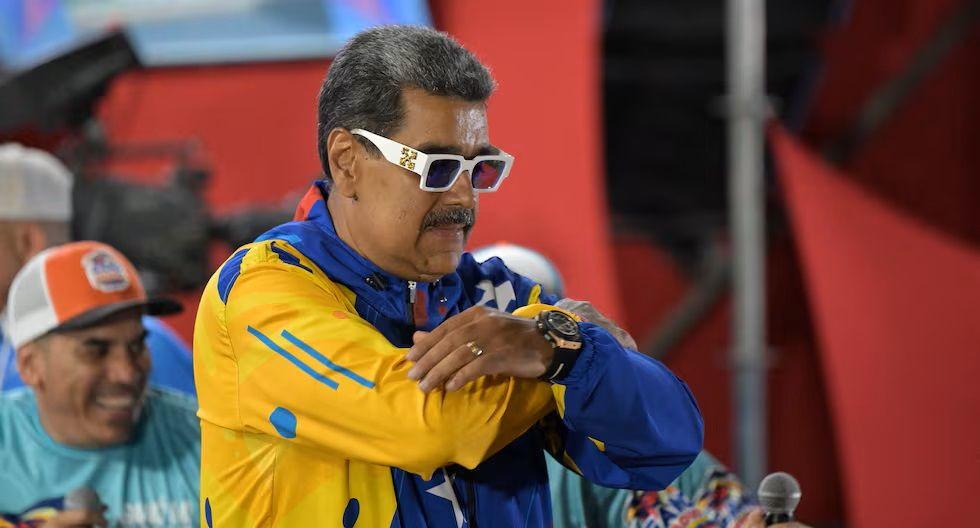 Nicolás Maduro reacciona tras los supuestos resultados oficiales de las elecciones presidenciales en Venezuela, el 29 de julio de 2024. Foto: Yuri CORTEZ / AFP. 