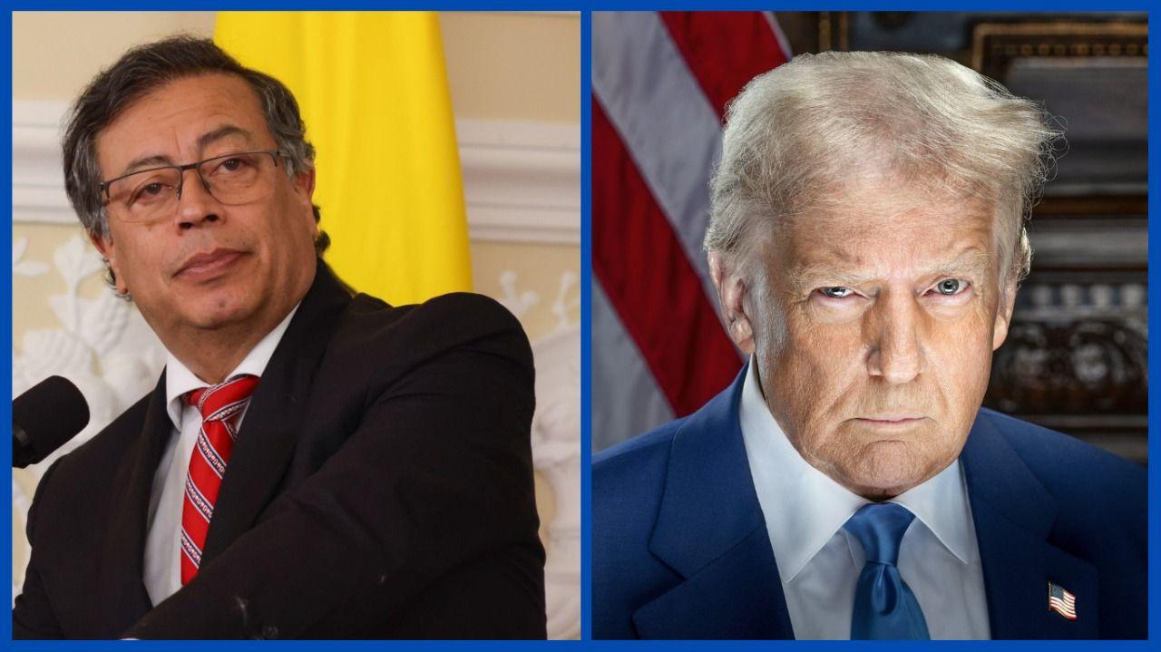 Los presidentes de EE.UU., Donald Trump, y su homólogo de Colombia, Gustavo Petro. Fotos: Archivo. 