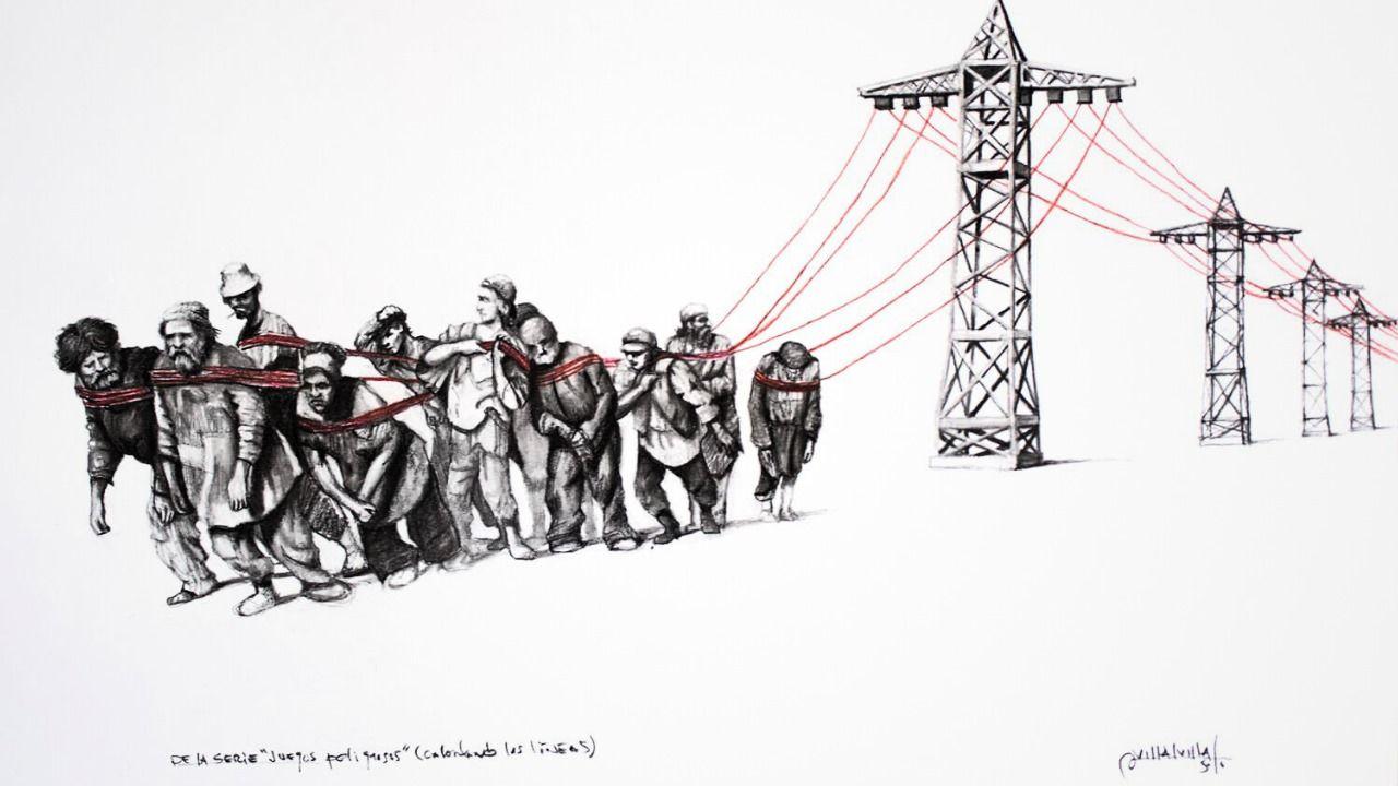 Hay cortes de electricidad en Cuba que superan las 15 horas. Obra: Camilo Díaz de Villalvilla/Cortesía.  