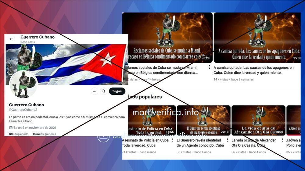 Fotomontaje de Martí Verifica con imágenes de cuentas del "Guerrero Cubano".