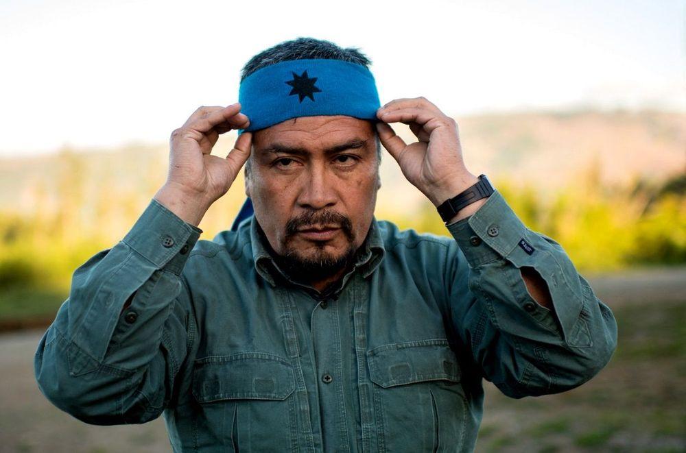 Héctor Llaitul, líder de la Coordinadora Arauco-Malleco, una de las organizaciones radicales de defensa mapuche el 11 de julio de 2017 en Temuco. Foto: Martin Bernetti /AFP